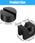 Universal Rubber Jack Stand Pads 8 Pack With Round And V Groove Designs dimensions and design features