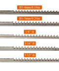 Five sizes of push type keyway broach with shim five thirty seconds inch high speed steel for a go to keyway slot cutting tool