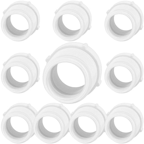 Bulk 10 Pcs PVC Pipe Fittings Set Male To Female Thread Reducer Bushings Three Quarters Inch To One Half Inch White