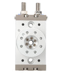 Front view of Heavy Duty Rack And Pinion Pneumatic Rotary Actuator Double Acting Air Cylinder Bore With Roller Bearing Design
