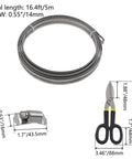 Premium 304 Stainless Steel Hose Clamp Strap With Cutter, 16.4ft Adjustable Metal Banding Tool For Auto Repair And Plumbing Projects That Rock. Coiled 5m steel band with cutter and clamp