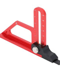 Table Saw Height Gauge 0 To 60mm Depth Setup Tool With 45 Degree Angle, aluminum body, dual scale, quick lock feature