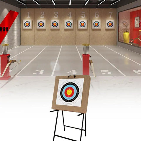 50 Piece Archery Target Papers Set With 8 Plastic Target Face Pins And Marker Pen for indoor practice setup