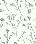 Green And White Twigs Peel And Stick Wallpaper Roll, 20.5 Inch Wide By 16.5 Feet Long, No Water Or Paste, 100% Removable
