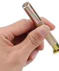 Hand holding a tool from the 13mm Metal Number Stamp Set 0 to 8 With Knock Hammer, Pro Grade Handheld Stamping Tool for Leather, Plastic, and Soft Metals.