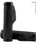 Black Mountain Bike Grips Lock On Aluminum Clamp Handlebar Grips For MTB BMX Ergonomic Design with Allen key included