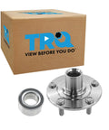 Front Wheel Bearing And Hub Assembly Kit 2 Piece Fits 2008 2017 Mitsubishi Lancer 2007 2019 Outlander And 2011 2019 Outlander Sport Easy Install DIY Replacement shown with packaging, bearing, and hub.