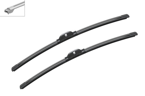 All Weather Windshield Wiper Blades 22 Inch Pair with dual rubber and graphite coating for streak-free visibility.