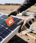 Magnetic Digital Angle Finder For Woodworking And Table Saws 360 Degree Inclinometer Protractor Bevel Gauge in use on solar panel.