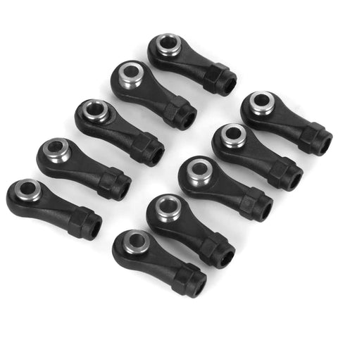 Beefy Two Point Five Millimeter Tie Rod End Link Ball Joint Set For 1 18 TRX4M Bronco Defender RC Car Ten Piece Replacement Steering Linkage Easy Install Durable With Two Point Five Millimeter Aperture, 10 black links