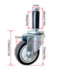 Badass Heavy Duty Swivel Caster Wheels With Expanding Stem For Garage Workbenches And Factory Carts three inch swivel caster with rubber tread and steel base