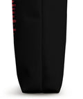 Classic Peanut Butter Jelly Security Tote Bag Crafted From Comfy Polyester Canvas With Sturdy Black Handles, side view showing a black exterior.