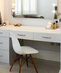 White vanity desk with 6 Pack 5 Inch Antique Brass Knurled Cabinet Pull Handles With Textured Non Slip Grip For Kitchen Cabinets And Furniture Drawers