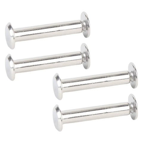 30 Sets M4 Stainless Steel Rivets And Screws Kit Pro Grade Fasteners For Leather Binding And Decorative Projects, flat round cleats