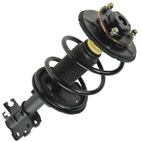 Top Shelf 12 Piece Front And Rear Steering And Suspension Kit For 2004 2008 Nissan Maxima strut with black spring assembly.