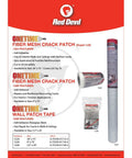 Onetime Fiber Mesh Crack Patch Wall Repair Fabric 6 Inch By 75 Foot Self Adhesive For Interior And Exterior Use White Cut To Size
