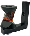 360 Degree Mini Copper Coated Survey Prism With L Bar Bracket Mount For Total Station, Quarter Inch Thread Compatible, Includes Both Male And Female Quarter Inch Threads, Easy Install With Strong Reinforced Mounting Bracket For Stable Readings, black