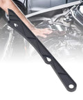 Two Pack Table Saw Push Sticks Safety Woodworking Push Blocks shown in front of car engine, durable ABS construction part
