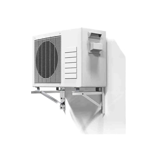 Stainless Steel Outdoor Air Conditioner Bracket 1 Pair Heavy Duty Weatherproof Wall Mount installed with home unit