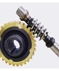 Round Flange Worm Gearbox Reducer for Industrial Use with 30 to 80 to 1 Ratios Input Options 14mm 19mm 24mm and 25mm Output Shaft