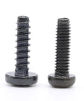 Straight Up Replacement Screws M4 X 14 Millimeter For Television Stand Mounting Hardware Compatible With Samsung TV Legs, two types of screws shown.