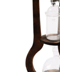 Slick Portable Cold Brew Coffee Maker Tower Featuring Adjusted Drip Speed And Generous 600 ML Size showing glass body and steel filter.