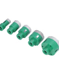 Heavy Duty 5 Pc Hole Saw Set With M14 Connector For Drilling Glass Tile And Marble Thickened Coating Makes Quick Work Of Tough Home Reno DIY Projects Like A Champ, green diamond core bits