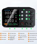 DC Bench Power Supply 0 to 30V 0 to 10A Pro Grade Regulated Lab Power Supply With Memory Presets Encoder Knob Display