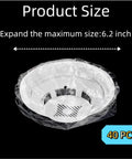 40 Pack Clear Smoke Detector Covers, Thickened Elastic Fire Alarm Shields, 6.2 inch size to protect sensors from dust and grime.
