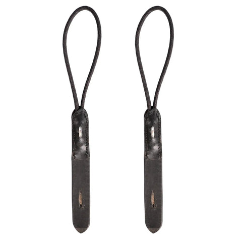 Pelham Bit Converters For English Bridle Single Rein Conversion with leather and stainless steel, shown in pair