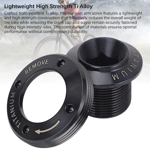 Beefy Titanium Alloy M18 Dub Crank Bolt With M30 Lock Ring Kit Black Replacement Set For DUB Cranksets Lightweight And Rock Solid Hardware For Secure Bike Crank Fixing black titanium crank bolt and M30 lock ring set