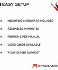 Easy setup features for Heavy-Duty 37U Floor Standing Server Rack Cabinet, including mounting hardware and expert support.
