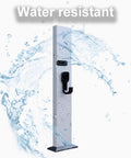 Heavy Duty Free Standing EV Charger Box Water Resistant Aluminum Alloy Cord Holder with water splash effect