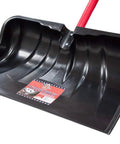 Beast Of A Snow Shovel With Wide Scoop And Fiberglass D-Grip For Driveways, Heavy Duty Steel Blade, ergonomic D-shape handle