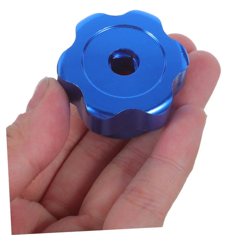 Blue Alloy Valve Handwheel Knob With 6mm Hole For Outdoor Faucet Spigot Handle Replacement And Exterior Spigot Valve Stem Actuator