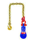 Heavy Duty Snatch Block With G80 Chain And Swivel Shackle 3 Inch Sheave For 3/8 Inch Wire Rope 4400 Lb Working Load Limit Ideal For Towing Recovery And Winching Tow Trucks Rollback Wreckers And Car Haulers, blue
