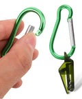 Person holding green Heavy Duty Tarp Clips And Tent Clamps Weatherproof Plastic For Lock Tight Fastening Of Awnings, Canopies, And Outdoor Gear.