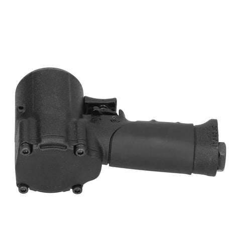 Heavy Duty One Quarter Inch Drive Pneumatic Impact Wrench Delivers Sick 610 Nm Torque For Fast Bolt Swaps And Tire Changes top view with black grip and body.