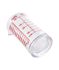 Glass Shot Measuring Cup 4oz for Cocktails and Espresso with Bar Grade Multi Scale Markings in Ounces Milliliters And Cups Red Line