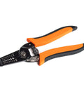 Pro Grade All In One Wire Stripper And Cutter For Solid And Stranded Wires 22 To 10 AWG with ergonomic grip on white background