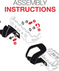 Assembly instructions for Half Toe Clips For Mountain Bikes Strap Free Pedal Control S M Black Durable Technopolymer Build