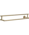 24 Inch Champagne Bronze Double Towel Bar For Your Bathroom, Warm Gold Finish That Resists Tarnish And Corrosion, modern look