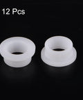 12 Pack Flanged Sleeve Bearings Plastic Bushings Nylon White Bore 10mm By 13mm OD By 6.5mm Length Flange 16.5mm Self Lubricating