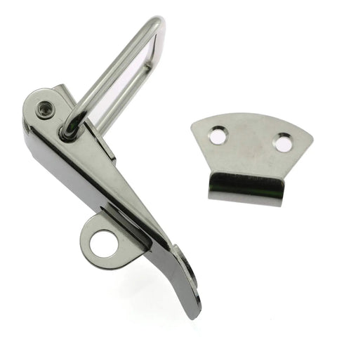 Heavy Duty Stainless Steel Duckbill Latch 2 Pack Spring Loaded Toggle Catch with mounting plate, 104mm for cabinets and toolboxes.