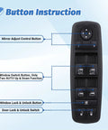 Power Window Switch Master Control Button Replacement For Ram 1500 2500 3500 2016 2018 And Compatible With Dodge Charger