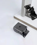 Self Locking Folding Table Leg Brackets With Heavy Duty Hinge And Screws for easy assembly on table support.