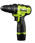 Hella Strong 12V Cordless Drill Set With Quick Charge Battery And Rugged Steel Tool Box For No Sweat Home Repairs Diy Woodworking Heavy Duty Auto Projects displayed in profile.