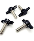 Hassle Free 5/16 Inch By 1 Inch T Bolt Screws Featuring Black Butterfly Wing Knob corrosion resistant 304 stainless steel screws