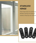 4 Piece Stainless Steel Hidden Hinges For Windows And Doors Black Concealed Hinges with window background