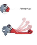 Red CNC Aluminum Brake And Clutch Lever Pivot Handle For CRF125F 2014 Through 2026 Dirt Bike with flexible pivot feature.
